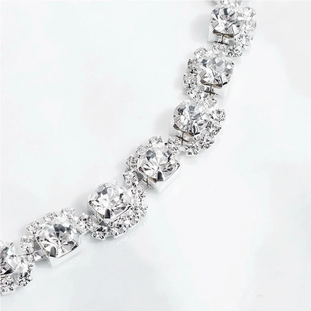 Connecting Rhinestone Hair Comb